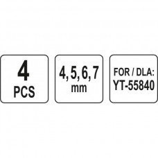 Set de 4 duze ceramice pentru cuva de sablat de 90..